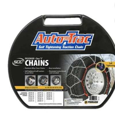 Peerless AutoTrac 0155010 Self-Tightening Tire Snow Chains - PAIR of 2 - Image 1 of 2