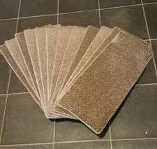 12x Stair Pads/Treads 53cm Wide Brown with beige fleck Colour Cut Pile#10,073