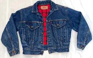 Vintage 90s Levi’s Red Tab Denim Type III Jacket 76001 0214 Kids Medium - Picture 1 of 10
