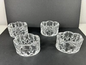 GORHAM KING EDWARD CRYSTAL NAPKIN RINGS Full Lead Crystal Set of 4 - Picture 1 of 11