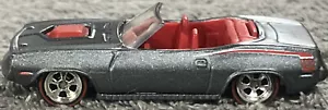 Hot Wheels Garage 70 Plymouth Hemi Cuda convertible, gris, suelto - Imagen 1 de 5
