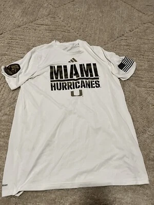 Футболка Adidas University of Miami hurricanes футболка США выпущена игроком LG! - Изображение 1 из 4