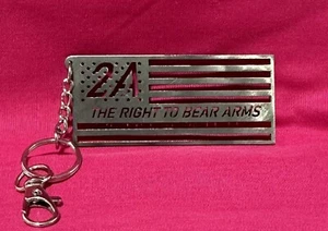 2A Das Recht, Waffen zu tragen Edelstahl Schlüsselanhänger #1 - Bild 1 von 2