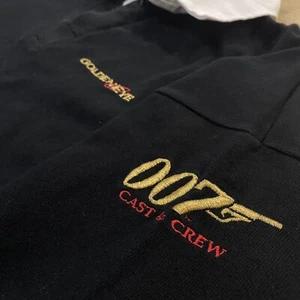 1995 Goldeneye James Bond 007 Cast & Crew Vintage Embroidered Polo Shirt Size XL - Picture 1 of 8
