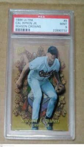  GRADED 1996 FLEER ULTRA CAL RIPKEN JR #8 SEASON CROWNS GOLD MEDALLION PSA 9  - Picture 1 of 1
