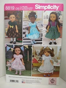 Simplicity 8819 Dresses sewing pattern 14 inches Doll New - Picture 1 of 4