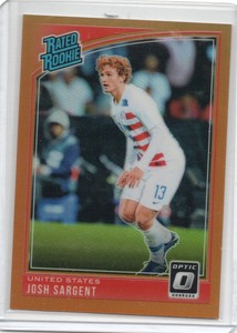 2018-19 Panini Donruss Optic Orange Prizm Josh Sargent RC /99 Norwich City USMNT