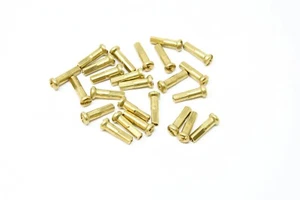 16mm 14G GOLD BIKE SPOKE NIPPLES MOUNTAIN BIKES ANY CYCLE WHEEL GOOD QUALITY - Picture 1 of 3