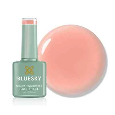 Bluesky Rubber Base Coat 10ml - Peach Glow - BNR06 Basisgel für Nägel - Bild 1 von 4