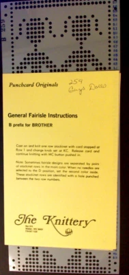 Máquina de tejer Brother tarjeta perforada deportes fútbol niños niñas patrones de hadas Foto 1 de 2