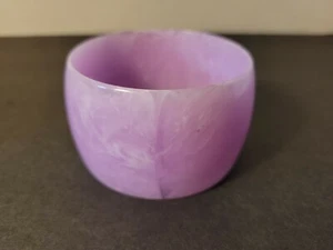 Vintage Pink Smooth Swirled Lucite Chunky Plastic Bangle Bracelet VTG MOD 80's  - Picture 1 of 9