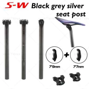 Full Carbon Bicycle Seatpost MTB / Road Bike Seat Post 0/20 Degree 31.5*400 - Picture 1 of 48
