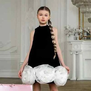 Elegant  Girl Dress Flowers Baby Kids Princess Birthday Wedding Party Gown - Picture 1 of 14