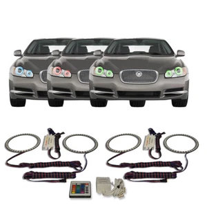 RGB Multi Color IR Headlight Halo kit for Jaguar XF 09-11 - Picture 1 of 11
