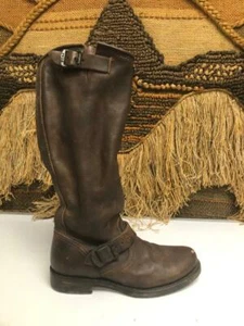 Frye Womens Brown Leather Tall Riding Knee High Boot in Size 6B F973 - Picture 1 of 9
