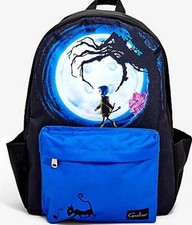 CORALINE Raincoat Figure BACKPACK BAG Laika Animation Loungefly Tech Sleeve NEW