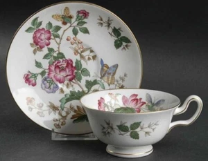 Vintage WEDGWOOD tea cup and saucer Charnwood butterfly In PERFECT Cond - Picture 1 of 5