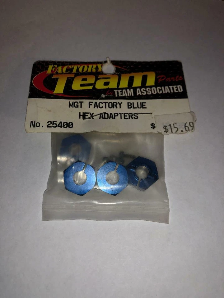 Team Associated 25400 MGT Factory Blue Hex Drive Wheel Adapters RC Part - Image 1 of 1