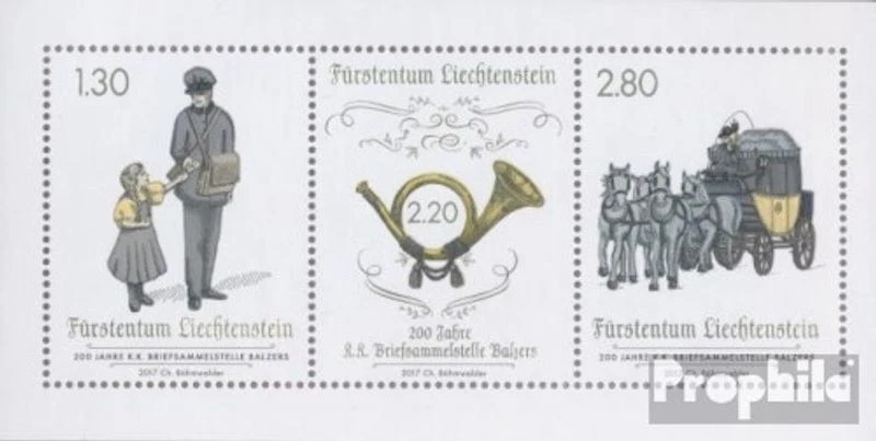 Sellos Liechtenstein 2017 Mi block30 como nuevo MNH 2017 punto de colección de cartas Balzers Foto 1 de 1