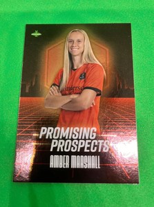 Amber Marshall 2021 Parkside NWSL Promising Prospects Red Foil Rookie RC Dash