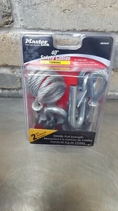 Master Lock 40" Towing Safety Cables Vinyl Coated Braided Steel, 2-Pack 2829DAT - Picture 1 of 2