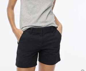 J Crew 5" corto chino classico nero taglia 10 - Foto 1 di 11