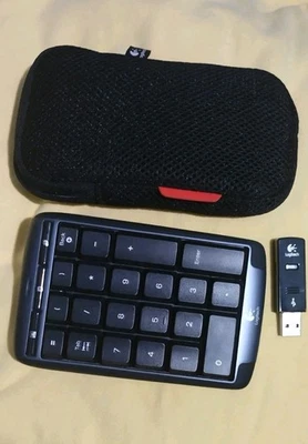 Logitech Cordless Numeric Keypad with USB Dongle and Case - Excellent condition  - Image 1 of 4