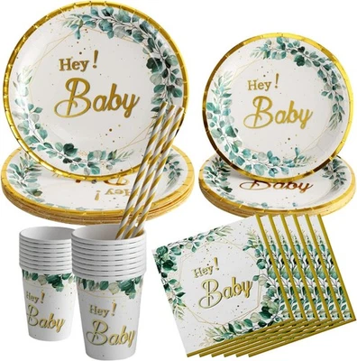 Maclunar Babyparty Deko 20 Gste 100tlg Teller Becher Servietten - Bild 1 von 4