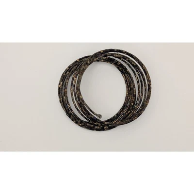 Brazalete envolvente con cuentas metálicas de varias hebras - Brazalete de alambre de memoria - Joyería unisex Foto 1 de 2