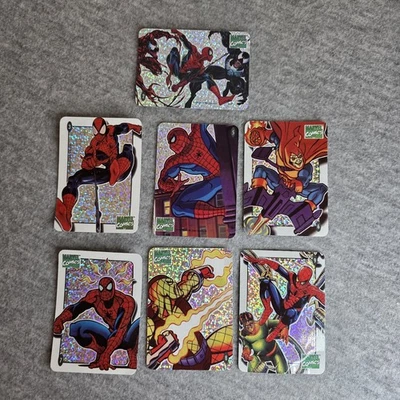 MÁQUINA EXPENDEDORA MARVEL PEGATINA PRISMA LOTE DE 7 SPIDER-MAN 1995 de colección Foto 1 de 4