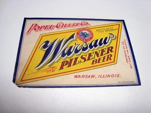 Um 1900 Popel-Giller Warschauer Bier 24 Unzen Etikett, Illinois - Bild 1 von 2