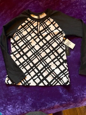 Envío gratuito* Top de natación LA BLANCA Rashguard protección solar negro/blanco talla M Foto 1 de 4