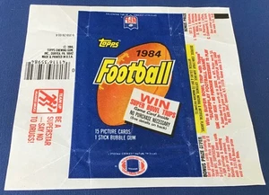 1984 Topps Football Trading Cards Wrapper - Picture 1 of 1