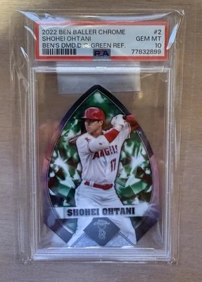 2022 Topps Chrome Ben Baller Edition Green Refractor 84/99 Shohei Ohtani PSA 10 - Image 1 of 4