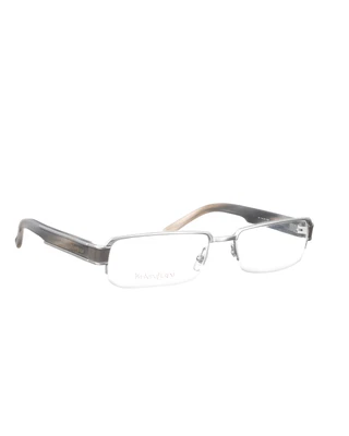 Gafas Yves Saint Laurent 00s plata y gris media montura Foto 1 de 3