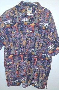 Avi Kahala Button Down Shirt Mens XL Fish Marlin Hawaiian Classic - Picture 1 of 3