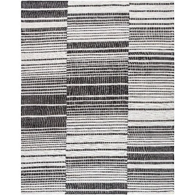Katarina Modern Black/Light Silver Area Rug - Image 1 of 2