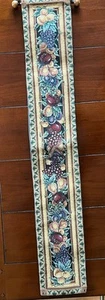 Tapestry Wall Hanging Bellpull Vintage Fruit Design Grapes Plums Pears Decor - Picture 1 of 9