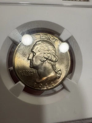 1944 D Washington Quarter. MS67+ NGC. Great Luster And Surface. Top Grade - Image 1 of 4