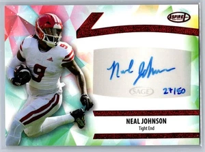 Neal Johnson 2024 Sage Aspire Autograph Red /50 #ASP-NJ - Picture 1 of 2