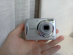 🔥Canon PowerShot A480 Silber 10.0MP Digitalkamera🔥FUNKTIONIERT FULL SET BOX🔥 - Bild 1 von 7