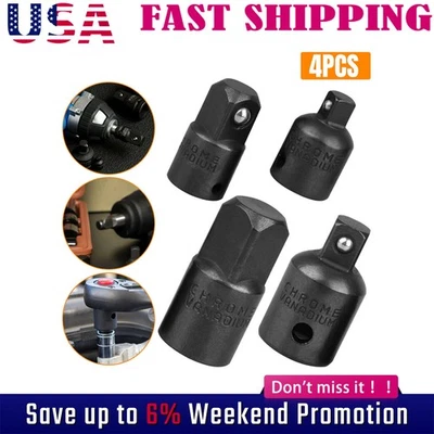 4x 3/8" to 1/4" 1/2 inch Drive Ratchet SOCKET ADAPTER REDUCER Air Impact Set - Image 1 of 4