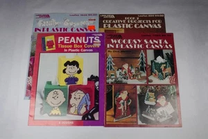Leisure Arts Leaflet Lot x4 Peanuts, Santa, Frosty Snowman, Tissue, Christmas - Picture 1 of 4