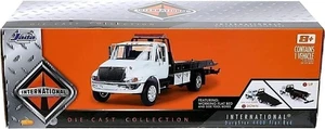 Camión de remolque International Durastar 4400 plataforma coche fundido a presión, juguetes para niños y... - Imagen 1 de 9