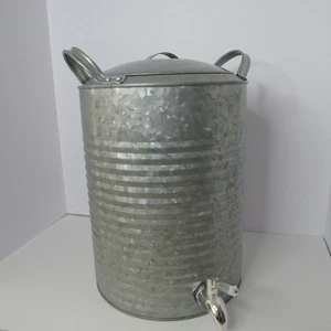 BETTER HOMES & GARDENS 2.98 GALLON GALVANIZED METAL BEVERAGE DISPENSER - Picture 1 of 15