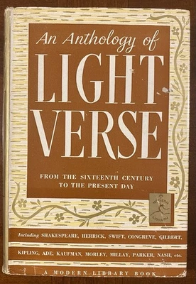 An Anthology of Light Verse pre-1946 Modern Library HC w/DJ orig 95 cents - Imagem 1 de 4