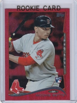 MOOKIE BETTS ROOKIE CARD 2014 Topps Update #US-26 RED HOT FOIL VERSION RC RARE!! - Image 1 of 2