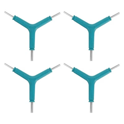 4pcs Y-Shaped 3 Way Bike Hex Wrench Set 3/4/5mm Y-Type Wrench Kit, Blue - Image 1 of 4