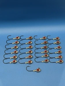 Eye Strike Striper Eye 6/0 Jigheads 1oz 25-pack Red Mustad Hook Bulk Discount - Picture 1 of 7