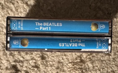 The Beatles White Album Cassette Tape Parts 1 & 2 - 2 Cassettes on Apple Records Foto 1 de 4